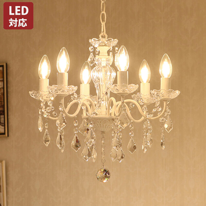 楽天市場】8灯シャンデリア アンティークホワイトシャンデリア ライト