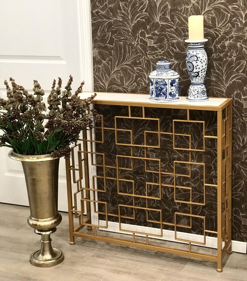 アイアン 大理石 コンソールテーブル ゴールドアイアン アンティーク シンプル テーブル コンソール インテリア ディスプレイ ショップ おしゃれ かわいい 花台 玄関 大理石 北欧 輸入家具 送料無料reaj 444 G Salon Raquet De