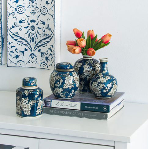 [専用] 陶器　インテリア 楽天市場】シノワズリ ピッチャーオリエンタル フラワーベース