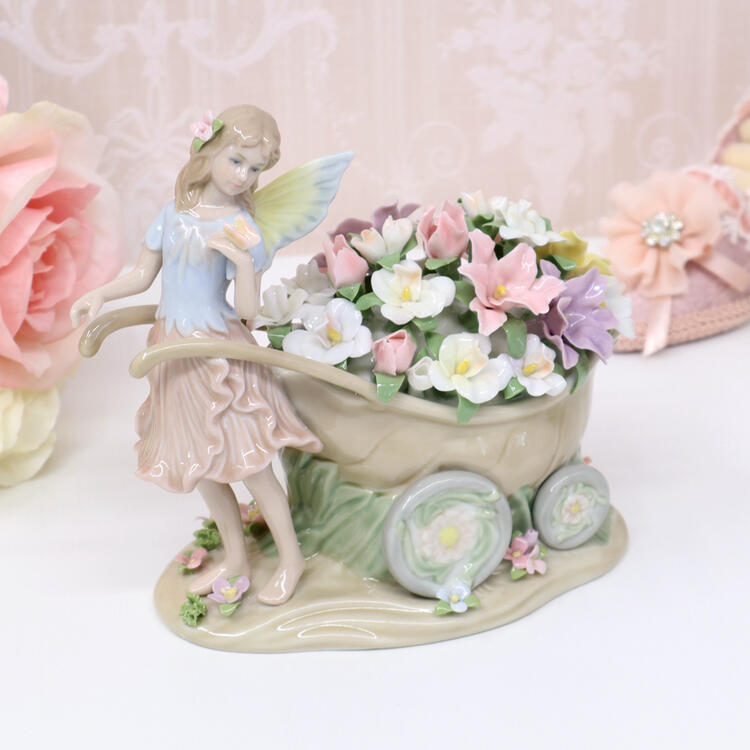 妖精と壊れ易い オルゴール コスモスコレクションインテリア オブジェ 窈窕たる フェヤリー フラワー 桜色 バラ ウインドー 店鋪 差上物 進呈 おつ 素敵 陶器 チャイナ 外装 妖精 バラ 頂点 北欧 インポート雑貨 送料無料re818 54 Cannes Encheres Com