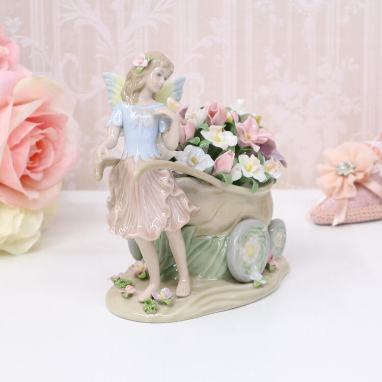 妖精と壊れ易い オルゴール コスモスコレクションインテリア オブジェ 窈窕たる フェヤリー フラワー 桜色 バラ ウインドー 店鋪 差上物 進呈 おつ 素敵 陶器 チャイナ 外装 妖精 バラ 頂点 北欧 インポート雑貨 送料無料re818 54 Cannes Encheres Com