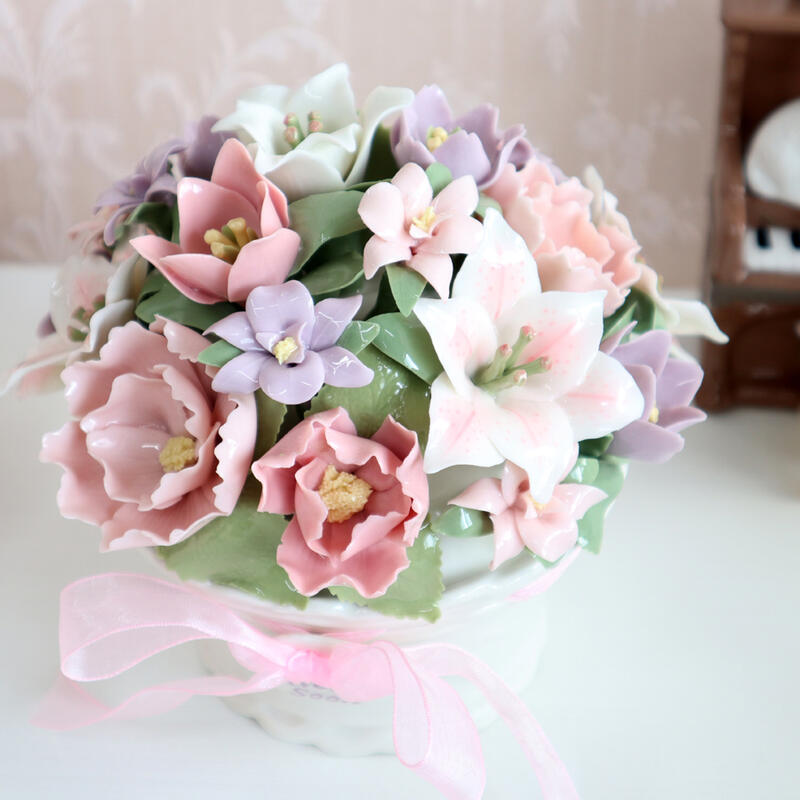 コスモスコレクション Get Well Soon ブーケオルゴール インテリア オブジェ エレガント フラワー ブーケ ディスプレイ ショップ ギフト プレゼント おしゃれ かわいい お見舞い 退院祝い 贈り物 置物 陶器 磁器 楽器 花 花束 北欧 輸入雑貨 送料無料re Rvcconst Com