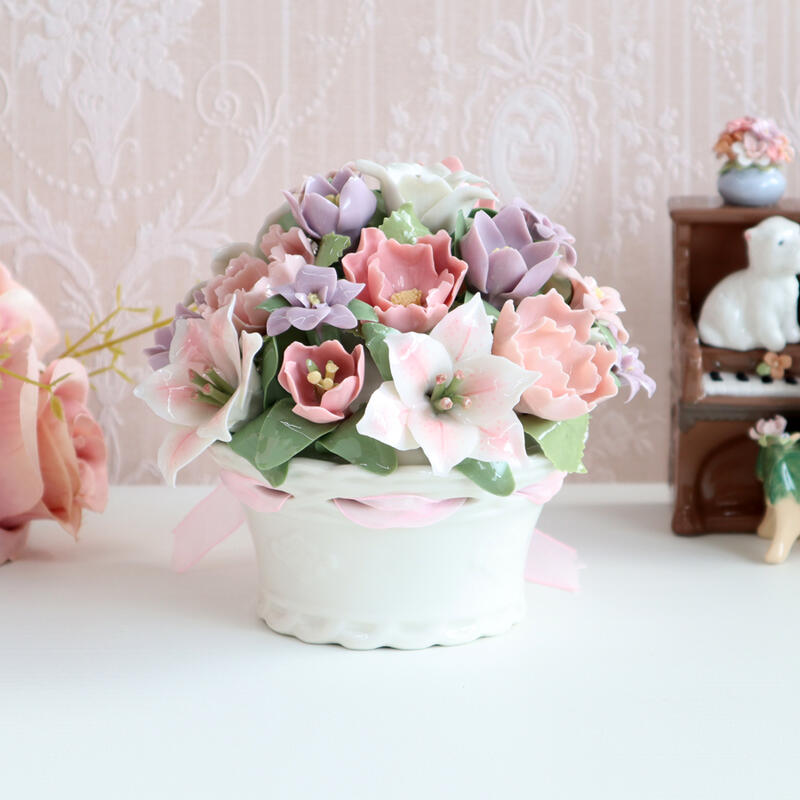 コスモスコレクション Get Well Soon ブーケオルゴール インテリア オブジェ エレガント フラワー ブーケ ディスプレイ ショップ ギフト プレゼント おしゃれ かわいい お見舞い 退院祝い 贈り物 置物 陶器 磁器 楽器 花 花束 北欧 輸入雑貨 送料無料re Rvcconst Com