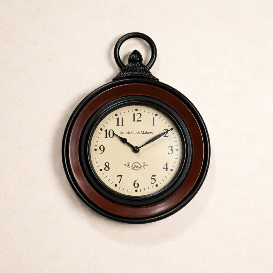 楽天市場】アンティーク風 掛け時計 クォーツ ブラウン＆シルバー