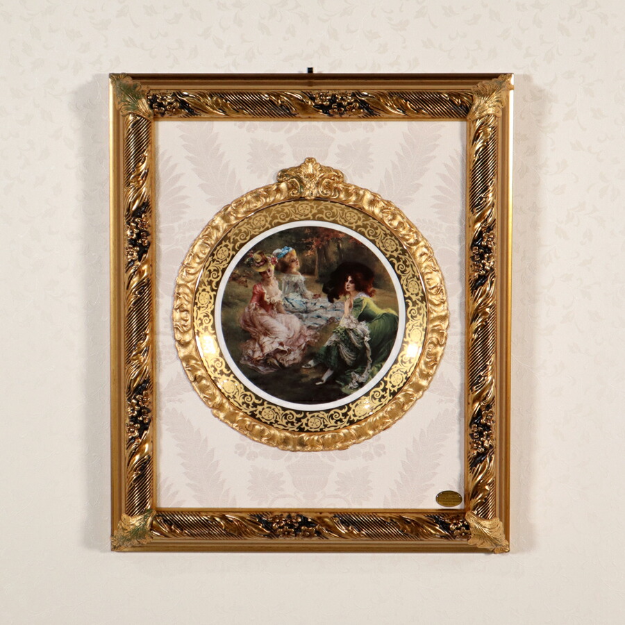 セール！ イタリア 額絵 新品 風景柄 正方形 モダン クラシック 796546 セール！ イタリア 額絵 新品 風景柄 正方形 モダン クラシック