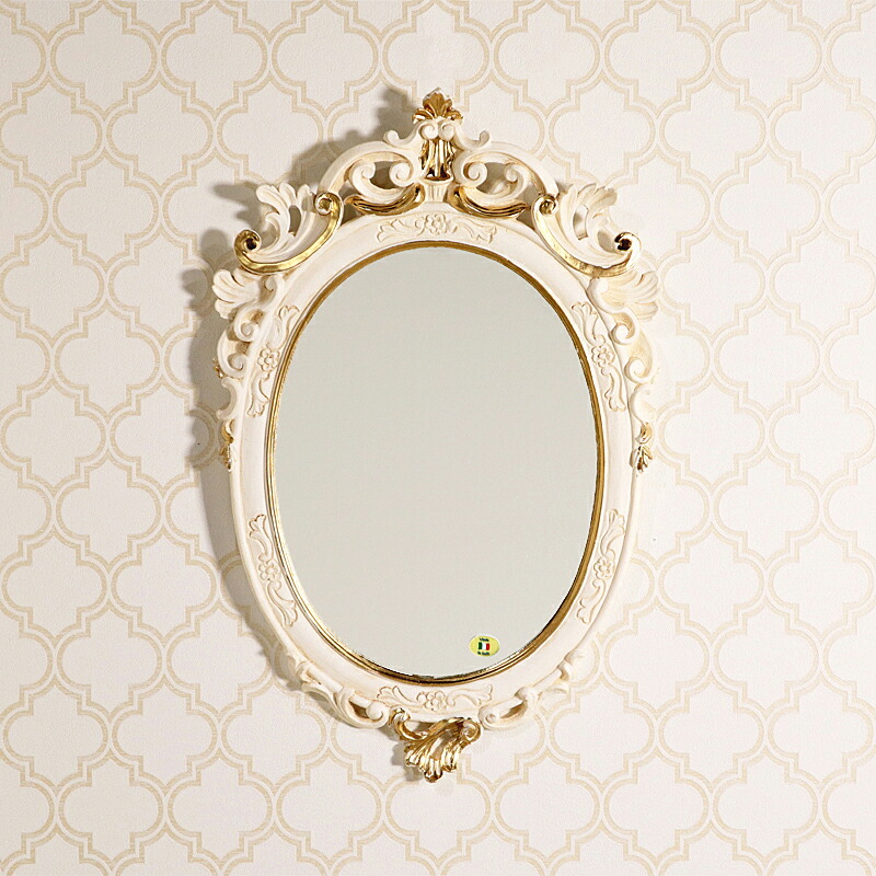 楽天市場】イタリア製 ウォールミラー アンティークホワイト