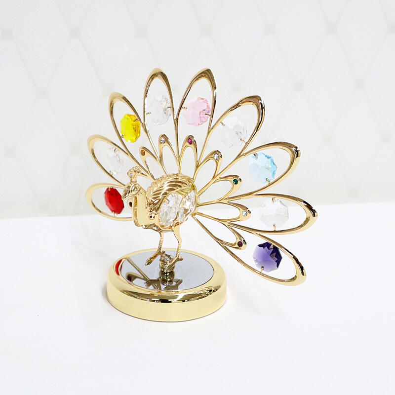 楽天市場】クリスタルオーナメント 孔雀クジャク オブジェ