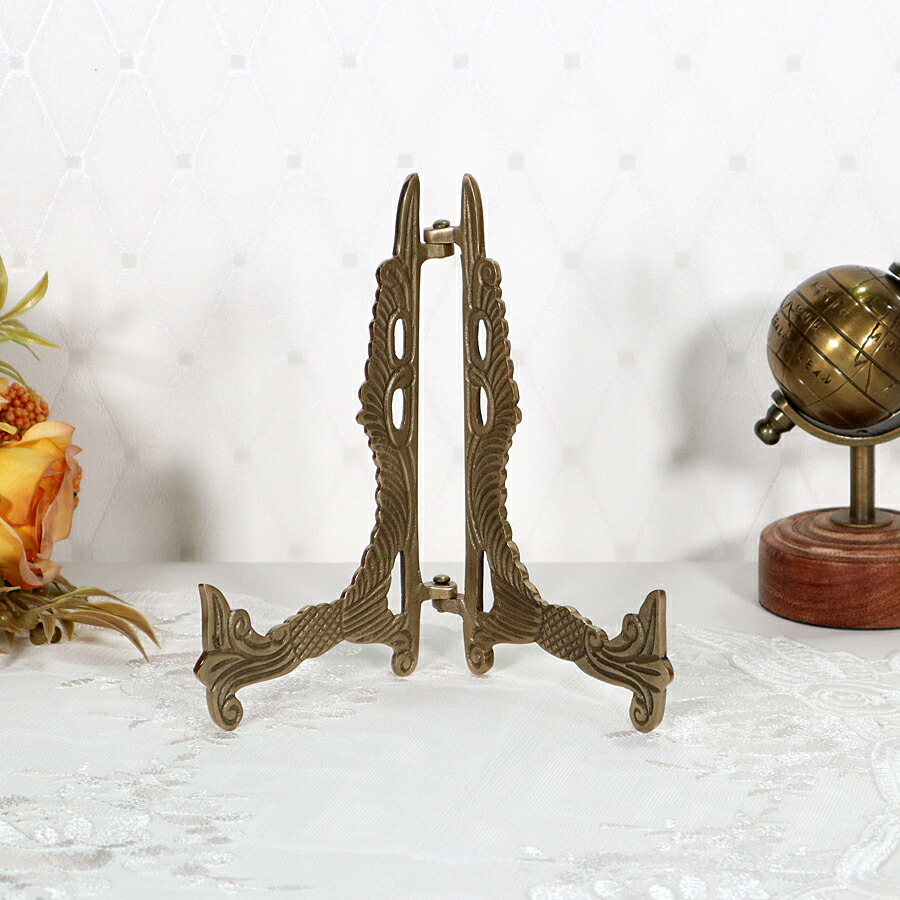 楽天市場】真鍮製 アンティーク イーゼル Lサイズゴールド クラシック