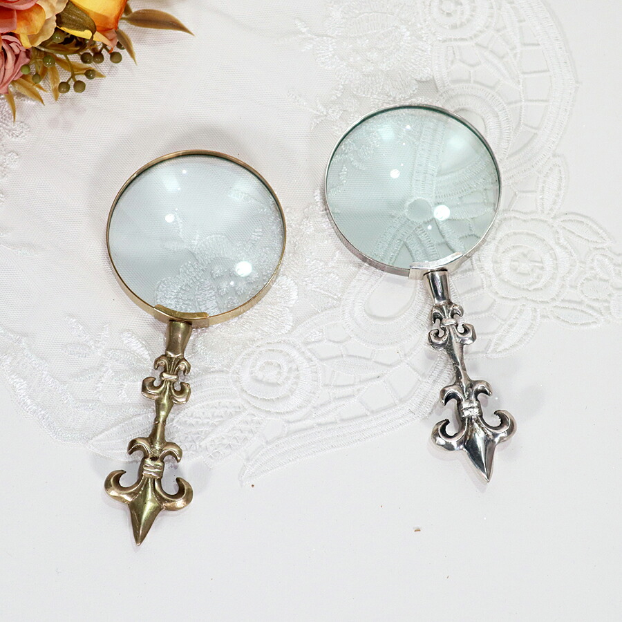 楽天市場】真鍮製 ルーペ アンティークゴールドインテリア オブジェ