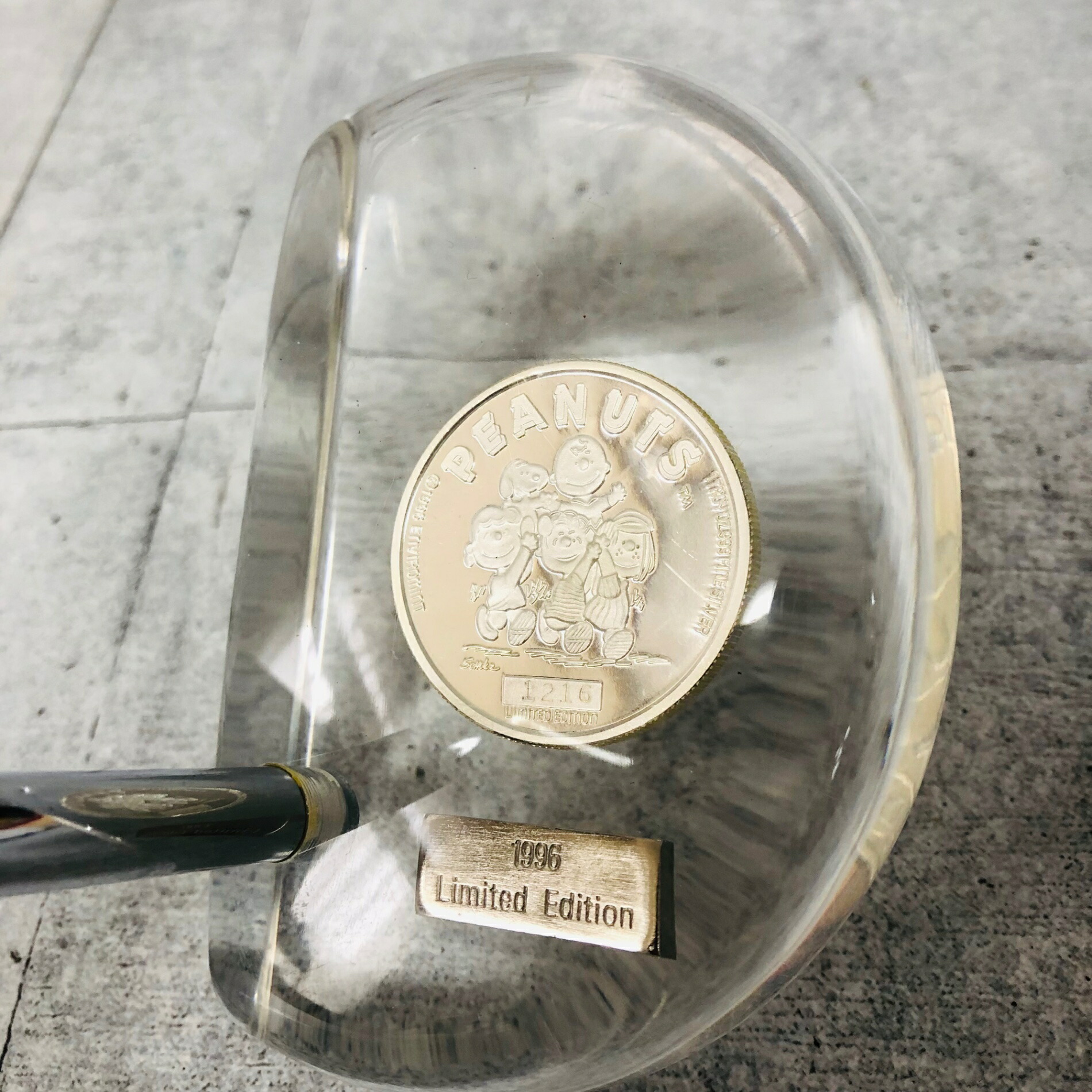 【中古】 分野押さえる300本 おせっかい 1996年 押さえるパター 純銀硬貨入り口・入口 Limited Edition リミテッドエディション PEANUTS 南京豆 アクリル繊維上端 メンズ ゴルフ 野球クラブ パター ビンテージ ヴィンテージ レトロ 単品 寄せ合わせ 名機