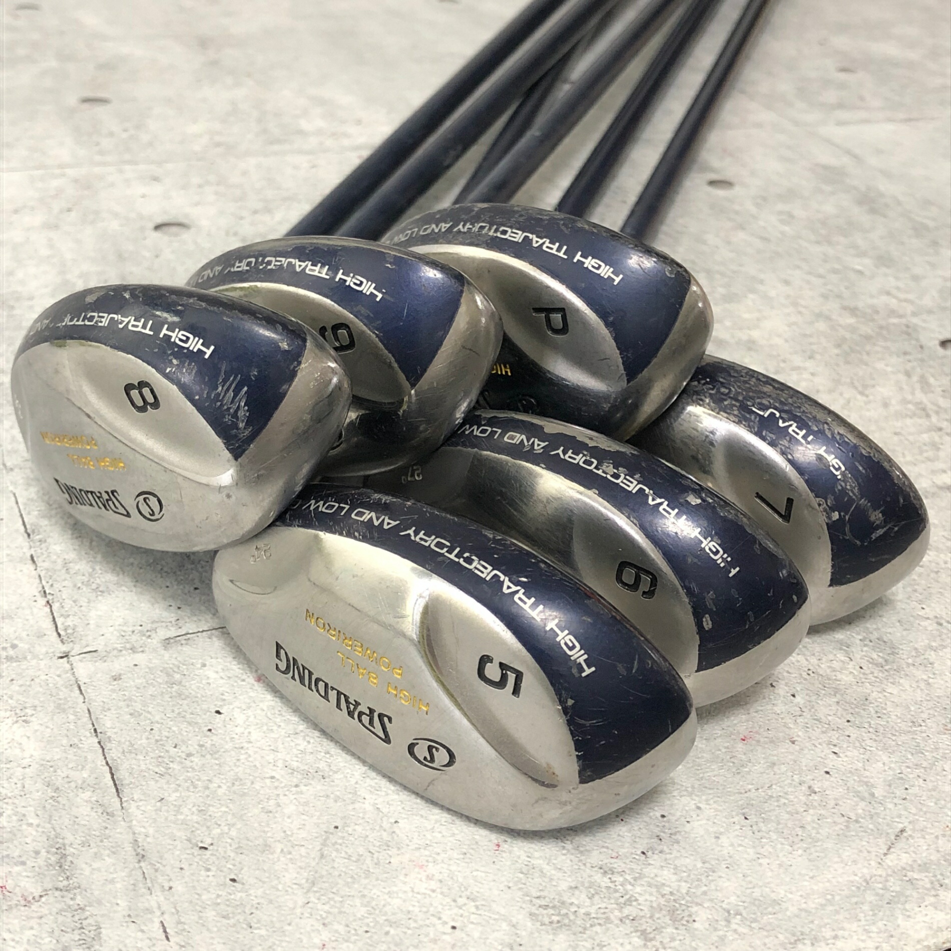 【中古】 SPALDING スポルディング HIGH BALL POWERIRON ハイボール パワーアイアン 6本 メンズ ゴルフ クラブ セット 初心者 入門 右利き｜リユースネクスト店