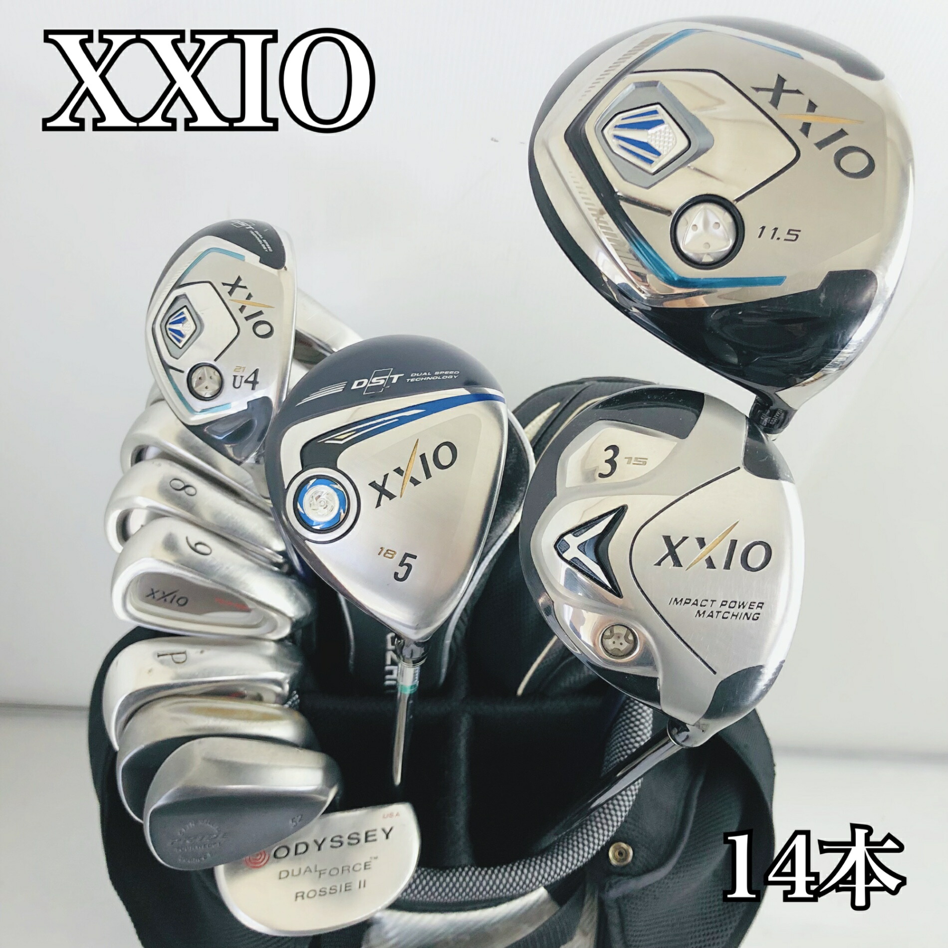 【引き受ける付】【中古】キャディバッグ付 晴れ晴れしい 14本 DUNLOP ダンロップ XXIO8 ゼクシオ9 ゴルフ野球クラブ フルセット ゴルフ仕掛ける 野球クラブ仕掛ける メンズ 未経験者 取扱説明書 右利き パター付 安上がり 85Y-40