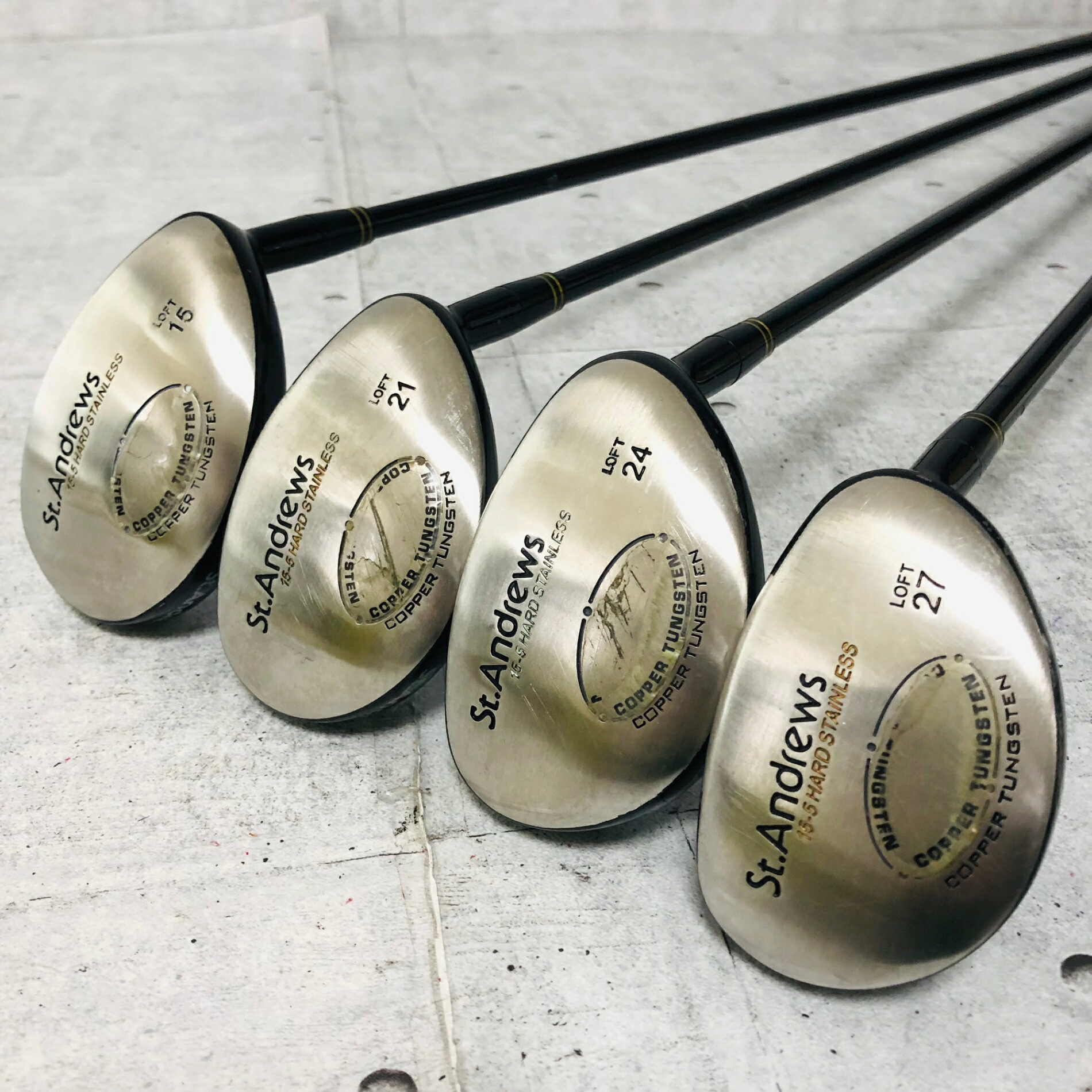 【保証付】【中古】St. Andrews セントアンドリュース 15-5 HARD STAINLESS UT ユーティリティ 15&deg; 21&deg; 24&deg; 27&deg; 4本 メンズ ゴルフ クラブ ウッド 初心者 入門｜リユースネクスト店 9,605円