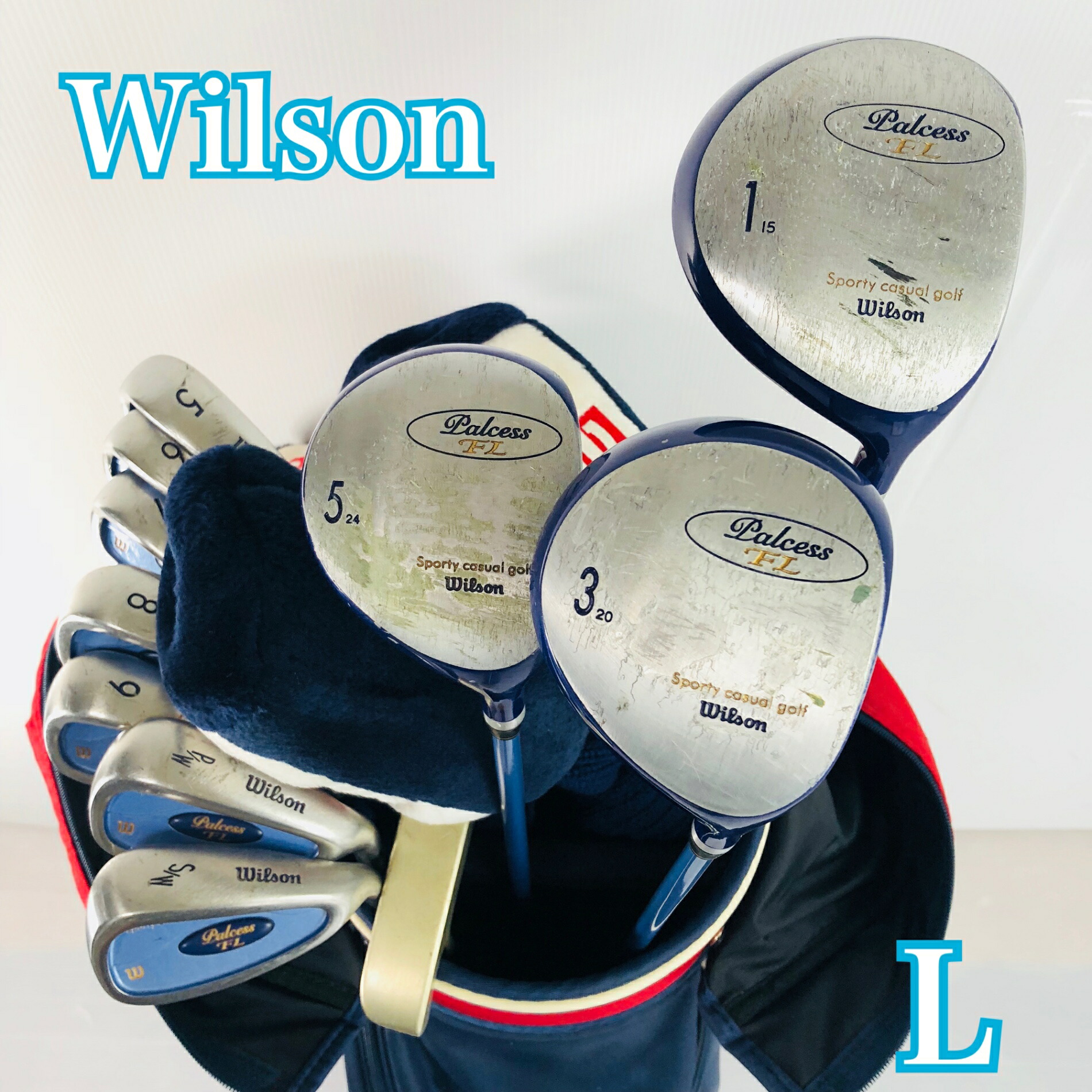 【中古】限定特価 激安 キャディバッグ付 Wilson ウィルソン Palcess FL レディース ゴルフセット クラブセット ゴルフクラブ セット 女性用 初心者 入門 右利き パター付 安価 TK-21|リユースネクスト店