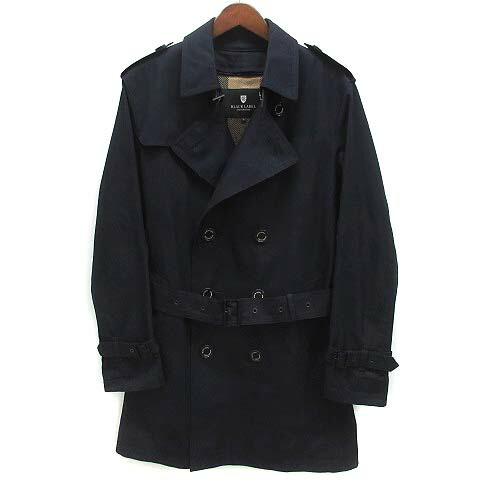 【中古】ブラックレーベルクレストブリッジ BLACK LABEL CRESTBRIDGE CBチェック ウールライナー トレンチ コート ネイビー 紺 M メンズ 【ベクトル 古着】 250123