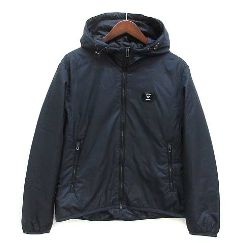 【中古】エンポリオアルマーニ EMPORIO ARMANI パッカブル 中綿 フーディ ジャケット ジップアップ 収納リュック付き 6H2BG6 1NTZZ 2021SS ネイビー 紺 M メンズ 【ベクトル 古着】 250131