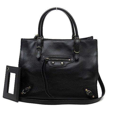 美品本物バレンシアガ本革レザーミニペーパー2wayショルダーハンドバッグバック黒 楽天市場】BALENCIAGA バレンシアガ ペーパー A6 ジップ
