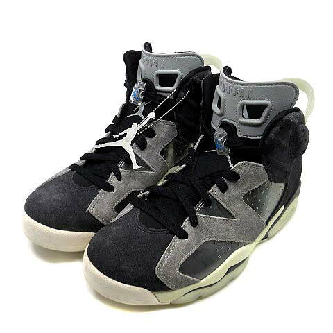 【中古】ナイキ NIKE ウィメンズ エアジョーダン 6 レトロ WMNS AIR JORDAN 6 RETRO スニーカー CK6635-001 黒いこと 白いこと 薄墨色 26糎 メンズ 【ベクター 古着】 250728