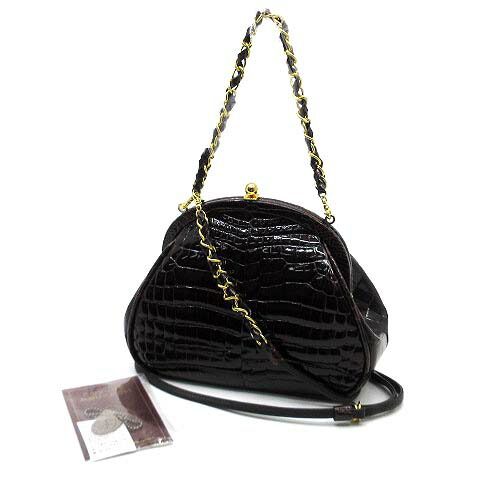楽天市場】【GRES PARIS】グレクロコダイル ハンドバッグ ブラック 黒