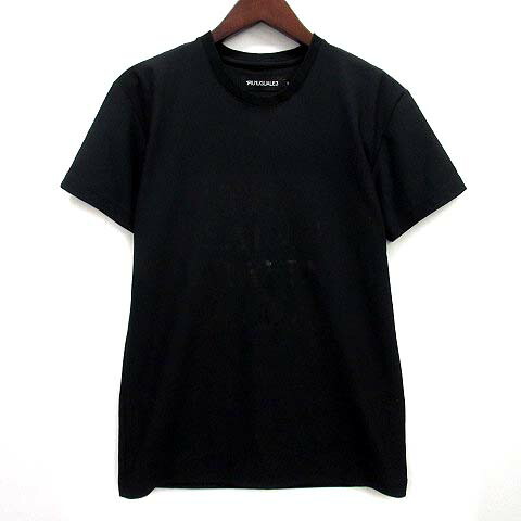 【中古】ウノピュウノウグァーレトレ 1PIU1UGUALE3 ザセイントマフィア THESAINT MAFIA 113 SPORT ラバープリント Tシャツ 半袖 3 黒 ブラック TF031 メンズ 【ベクトル 古着】 250906