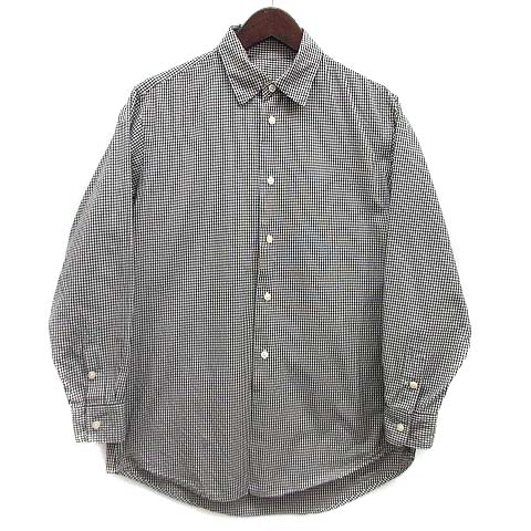 【中古】アン/アンビエント UN/unbient REGULAR COLLAR SHIRT ギンガムチェック シャツ 長袖 ブラック ホワイト 0 UNSH31-1 メンズ 【ベクトル 古着】 250912|古着 買取&販売 ベクトルイズム