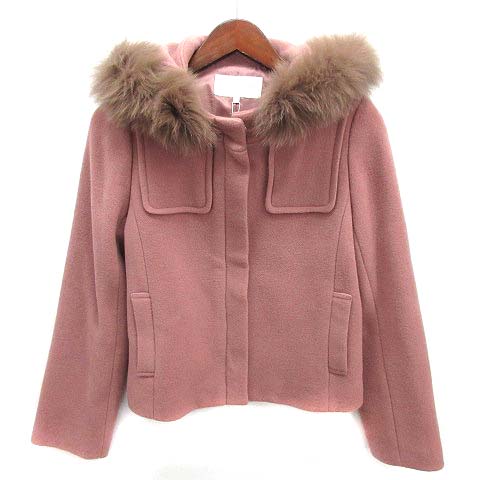 【中古】未使用品 プロポーション ボディドレッシング PROPORTION BODY DRESSING Wモッサ フードファー ショート コート ピンク 2 レディース 【ベクトル 古着】 251112｜古着 買取＆販売 ベクトルイズム