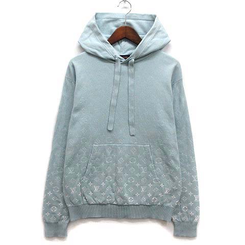 【中古】ルイヴィトン LOUIS VUITTON モノグラム グラディエント ニット フーディ プルオーバー パーカー RM231Q USO HNN45W 2023SS ライトブルー S メンズ 【ベクトル 古着】 251116｜古着 買取＆販売 ベクトルイズム