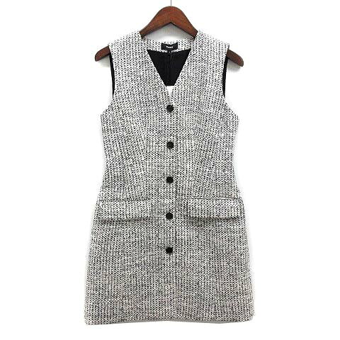 【中古】未使用品 セオリー Theory 2025SS ツイード スリーブレス ブレザー ドレス ノースリーブ MOD TWEED SL CL BLAZER DR ホワイトマルチ 0 5105208 レディース 【ベクトル 古着】 251129