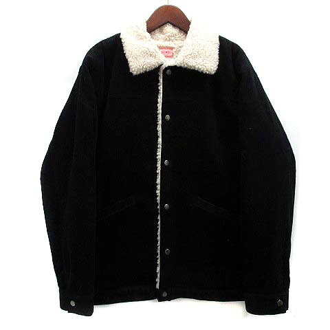 【中古】ビッグマイク BIG MIKE CORDUROY BOA JACKET コーデュロイ ボア ジャケット 黒 ブラック ☆AA★ メンズ 【ベクトル 古着】 251207