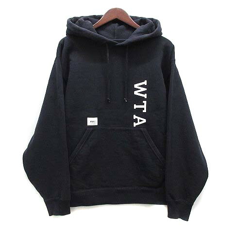 【中古】ダブルタップス WTAPS HOODY COTTON COLLEGE スウェット パーカー カレッジロゴ 紺 ネイビー 01 2023SS ☆AA★ メンズ 【ベクトル 古着】 251210