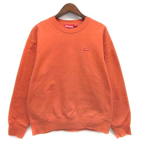 【中古】シュプリーム SUPREME スモールボックスロゴ 流汗 調教師 裏起毛 Small Box Crewneck オレンジ色 S ☆AA★ メンズ 【ベクター 古着】 251212