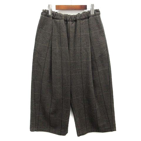 【中古】ネストローブ nest Robe 2025AW ウール チェック ヘリンボン クロップド パンツ 01254-1168 ダークグレー F 美品 レディース 【ベクトル 古着】 260114