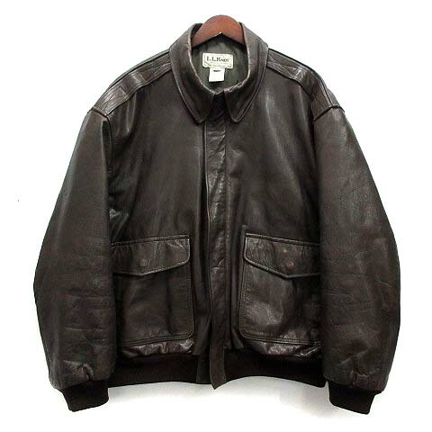 【中古】エルエルビーン L.L.BEAN 80s A-2 レザー フライトジャケット ブルゾン H706 ブラウン XXL USA製 ヴィンテージ メンズ 【ベクトル 古着】 260125｜古着 買取＆販売 ベクトルイズム