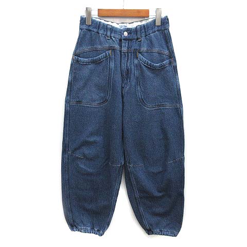 【中古】アールエヌエー RNA アーチ URCH ルーズ デニム ワイド コクーン パンツ ウエストゴム ブルー 青 M R-3902 レディース 【ベクトル 古着】 260206