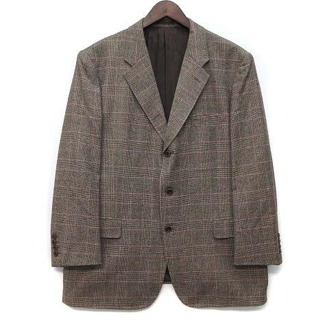 【中古】セルフレックス SELFLEX ロロピアーナ Loro Piana ウール カシミヤ グレンチェック 3B テーラード ジャケット ブラウンベージュ メンズ 【ベクトル 古着】 260211 6,319円