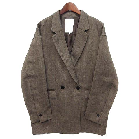 【中古】エレンディーク ELENDEEK ヘリンボーン オーバー ジャケット 2024AW ブラウン 茶 F 512450110101 レディース 【ベクトル 古着】 260217