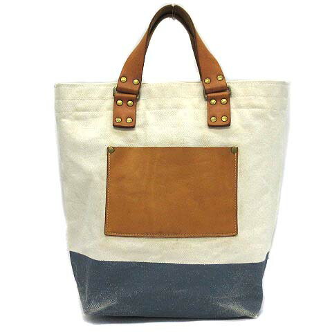 【中古】シュペリオールレイバー THE SUPERIOR LABOR CANVAS 2WAY BACKPACK うしろ側風呂敷き包み 背嚢 キャンヴァス なめし革 青色薄墨色  【ベクター 古着】 260321