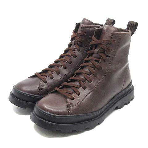 【中古】カンペール CAMPER ブルートゥス なめし革 アンクルブーツ Brutus GORE-TEX サイドジップ スピード競技引きあげる 赤銅色 茶 38 約24糎 K400601-002 レディース 【ベクター 古着】 260323 その他-レディース靴-靴
