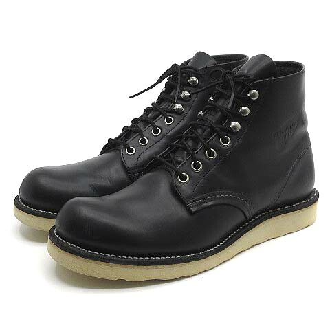 【中古】レッドウィング REDWING 06年 8165 アイリッシュセッター プレーントゥ ブーツ なめし革 黒いこと 黒 7.5 約25.5糎 メンズ 【ベクター 古着】 260326 メンズ靴-靴-ブーツ