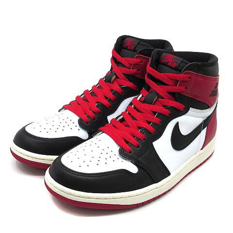 【中古】ナイキ NIKE エアジョーダン 1 レトロ ハイ AIR JORDAN 1 RETRO HIGH OG BLACK TOE REIMAGINED スニーカー DZ5485-106 ホワイト ブラック レッド 白 黒 赤 27.5cm メンズ 【ベクトル 古着】 260406