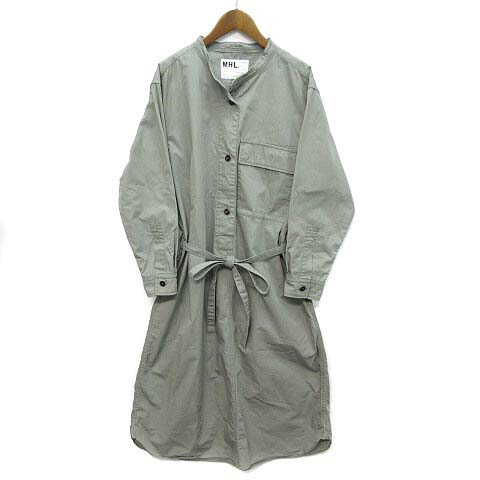 【中古】マーガレットハウエル MHL. 素っ気ない 綿織物 ポプリン 衣装 DRY COTTON POPLIN 薄墨色 2 595-0258501 レディース 【ベクター 古着】 260410