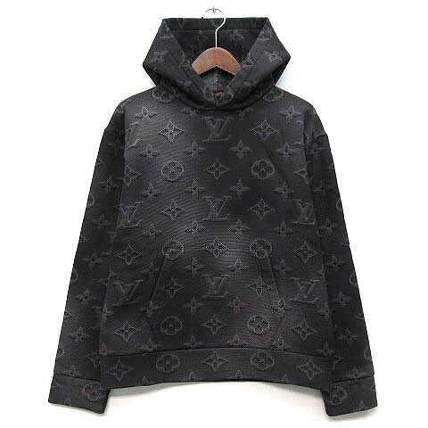 【中古】ルイヴィトン LOUIS VUITTON 3D モノグラム フーディ ティーシャツ パーカー RM211M IHN HKY24W 黒いこと 黒 S メンズ 【ベクター 古着】 260418