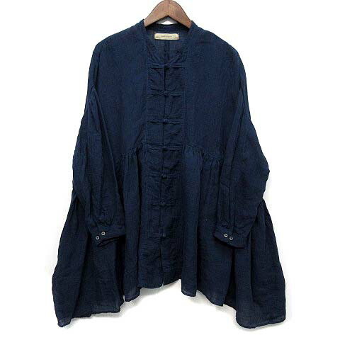 【中古】スズキ タカユキ suzuki takayuki 2025SS chinese knot blouse チャイニーズ ノット ブラウス シャツ ダークネイビー 002251-08 レディース 【ベクトル 古着】 260426｜古着 買取＆販売 ベクトルイズム