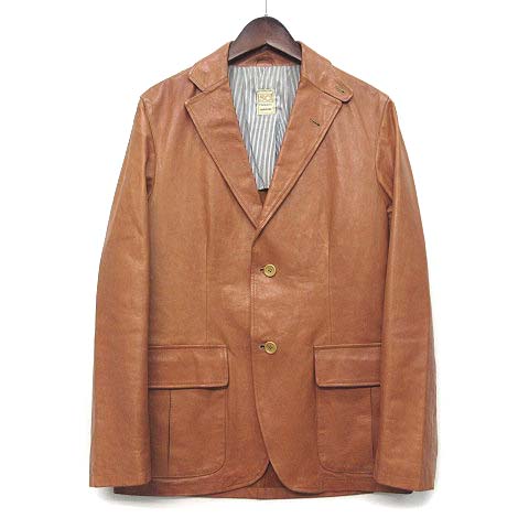 【中古】チンクアンタ Cinquanta なめし革 テーラード 上衣 2B 駱駝 44 5506 / 2450 メンズ 【ベクター 古着】 260501