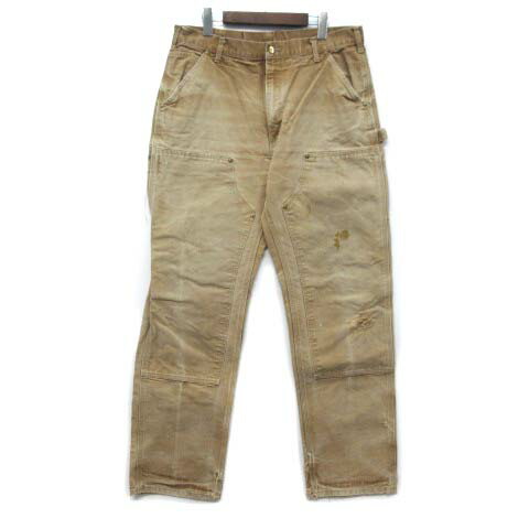 【中古】鉄道車両ハート形 carhartt B01 ダブルニー 家鴨 ペインターパンツ 36 赤銅色 USA製  【ベクター 古着】 260510