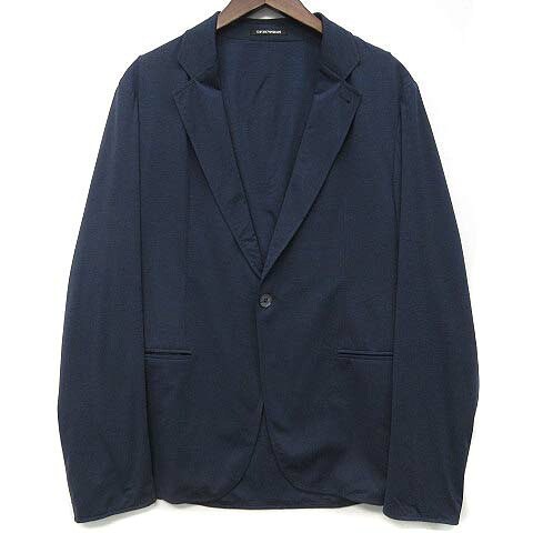 【中古】エンポリオアルマーニ EMPORIO ARMANI Travel Essential パッカブル テーラード ジャケット 1B ストレッチ ネイビー 紺 52 A1G840 A1413 メンズ 【ベクトル 古着】 260604|古着 買取&販売 ベクトルイズム