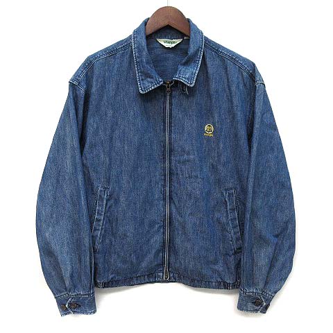 【中古】ラングラー WRANGLER デニム スイングトップ ハリントンジャケット ブルーベルロゴ刺繍 M 日本製 90s ヴィンテージ メンズ 【ベクトル 古着】 260610｜古着 買取＆販売 ベクトルイズム