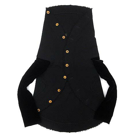 【中古】コムデギャルソン COMME des GARCONS 裁断 サークル ジャケット カーディガン ストレッチ ウール ベロア 異素材 ブラック 黒 GG-J045 AD2002 レディース 【ベクトル 古着】 260629｜古着 買取＆販売 ベクトルイズム