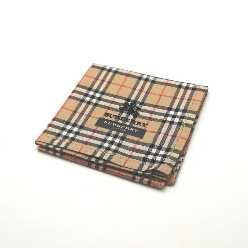 お買物マラソン♪全品P10倍 メール便対応OK 【売れ筋】 【未使用ハンカチ】 BURBERRY バーバリー ハンカチ 【ブラウン系】
