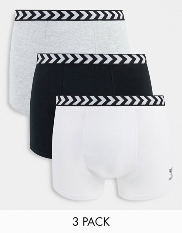メンズ ボクサーパンツ アンダーウェア Classic 3-pack boxer shorts in black, gray and white Black/white/gray：ReVida 楽天市場店